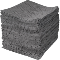 Premium Bonded Sorbent Pads, Universal, 15" x 18", 25 gal. Absorbancy Absolute Business Supply