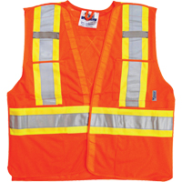 Vestes de s&eacute;curit&eacute; pour la circulation, Orange haute visibilit&eacute;, Moyen/Petit, Polyester Absolute Business Supply