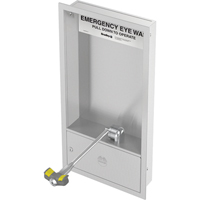 Poste de douche oculaire, Installation Montage mural, Bol Acier inoxydable Absolute Business Supply