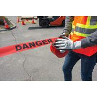 "Danger" Barricade Tape, Bilingual, 3" W x 1000' L, 1.5 mils, Black on Red Absolute Business Supply