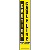 Flexible Marker Stake Decals - Caution Cable Line Absolute Business Supply