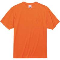 GloWear 8089 Non-Certified T-Shirt, Polyester, Small, High Visibility Orange Absolute Business Supply