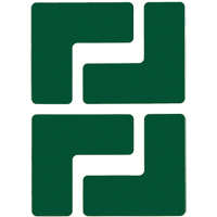 Floor Corner Marks, L, 5" L x 2" W, Green, Polyester Absolute Business Supply
