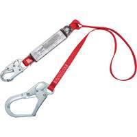Shock-Absorbing Lanyard, 4', Snap Hook Center, Rebar Hook Leg Ends, Polyester Absolute Business Supply