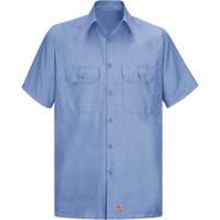 Chemise &agrave; manches courtes en tissu ind&eacute;chirable, Hommes, Grand (grande taille), Bleu Absolute Business Supply