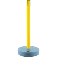 Tensabarrier ext&eacute;rieur - poteaux r&eacute;cepteurs, Hauteur de 37", Jaune Absolute Business Supply