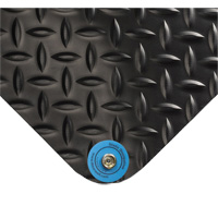 Electrically Conductive Mat No.786, 2' W x 3' L x 15/16" T, PVC, Diamond, Black Absolute Business Supply