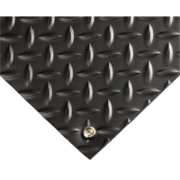 Electrically Conductive Mat No.785, 3' W x 10' L x 5/32" T, PVC, Diamond, Black Absolute Business Supply