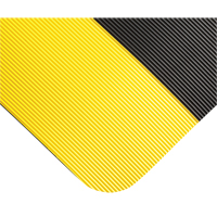 Double Duty Switchboard Mats No.720, Corrugated, 3' x 10' x 5/8", Black/Yellow, PVC Absolute Business Supply