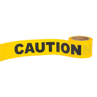 "Caution" Barricade Tape, English, 3" W x 300' L, 1.5 mils, Black on Yellow Absolute Business Supply