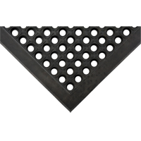 Tapis antifatigue, &agrave; fentes, 3' x 5' x 7/8", Noir, Caoutchouc naturel Absolute Business Supply