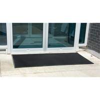 Tapis d'entr&eacute;e ext&eacute;rieure, Caoutchouc, Grattoir Type, Motif Textur&eacute;, 2' x 2-2/3', Noir Absolute Business Supply