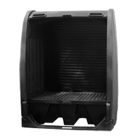 Spill Containment Sheds Without Drain, 61" L x 37.25" W x 72.75" H, 1000 lbs. Load Capacity Absolute Business Supply