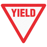 "Yield" Floor Sign, Adhesive, English with Pictogram Absolute Business Supply