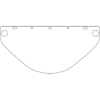 Visi&egrave;re d&eacute;coup&eacute;e &agrave; l'emporte-pi&egrave;ce Dynamic, PETG, Teinte Transparent Absolute Business Supply