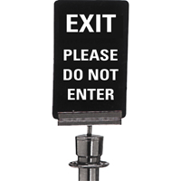 Enseigne de contr&ocirc;le des foules  Exit: Please Do Not Enter , 11" x 7", Plastique, Anglais Absolute Business Supply