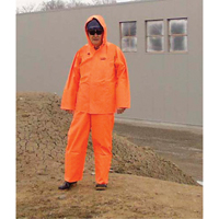 Hurricane Flame Retardant/Oil Resistant Rain Suits - Rainsuits, 4X-Large, High Visibility Orange Absolute Business Supply