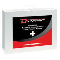 Trousse de premiers soins industrielle pour usage g&eacute;n&eacute;ral Dynamic, Dispositif m&eacute;dical Classe 1, Boîte en m&eacute;tal Absolute Business Supply
