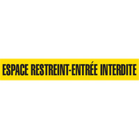 Barricade Tape, French, 3" W x 1000' L, 3 mils, Black on Yellow Absolute Business Supply
