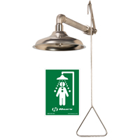 All Stainless Steel Drench Shower, Wall-Mount Absolute Business Supply