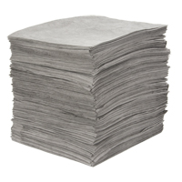 Premium Meltblown Sorbent Pads, Universal, 15" x 18", 25 gal. Absorbancy Absolute Business Supply