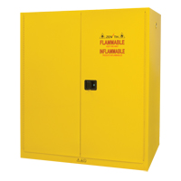 Armoire pour entreposage de barils &agrave; la verticale, Capacit&eacute; de 110 gal. US, 2 barils, Jaune Absolute Business Supply