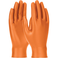 Grippaz Skins Ambidextrous Disposable Gloves, Small, Nitrile, 6-mil, Powder-Free, Orange Absolute Business Supply