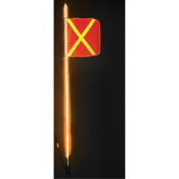 Safety Whip&reg; Heavy-Duty LED Whips, Hitch Mount, 6 High, Orange with Reflective Absolute Business Supply