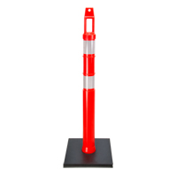 Premium Delineator Post, 42" H, Orange Absolute Business Supply