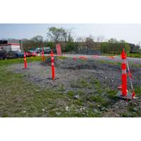 Premium Delineator Post, 42" H, Orange Absolute Business Supply