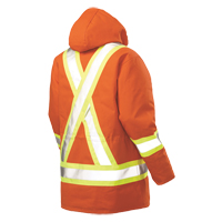Parka de s&eacute;curit&eacute;, Orange haute visibilit&eacute;, Grand Absolute Business Supply