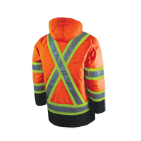 Parka de s&eacute;curit&eacute; doubl&eacute;, Orange haute visibilit&eacute;, Grand Absolute Business Supply