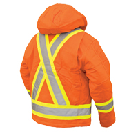 Manteau de s&eacute;curit&eacute;, Orange haute visibilit&eacute;, Grand Absolute Business Supply