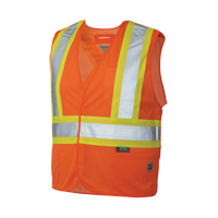 Veste de s&eacute;curit&eacute; d&eacute;tachable en cinq points, Orange haute visibilit&eacute;, Grand/T-Grand, Polyester Absolute Business Supply