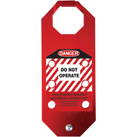 Stopout&reg; OSHA Danger Aluma-Tag Do Not Operate Hasp, Red Absolute Business Supply