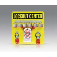Hanger Board Kit, Laminated Steel Padlocks, 6 Padlock Capacity, Padlocks Included Absolute Business Supply