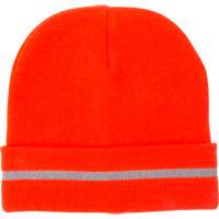 High Visibility Knit Hat with Reflective Stripe, High Visibility Orange, Acrylic Absolute Business Supply