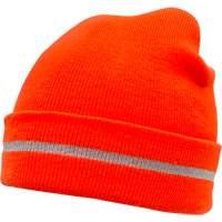 High Visibility Knit Hat with Reflective Stripe, High Visibility Orange, Acrylic Absolute Business Supply