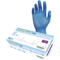 Gants jetables, 2T-Grand, Nitrile, 4 mils, Sans poudre, Bleu Absolute Business Supply