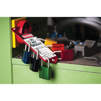 Safety Padlocks, Red, Keyed Alike, Aluminum, 1-1/2" Width Absolute Business Supply
