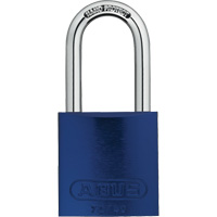 Safety Padlock, Blue, Keyed Different, Aluminum, 1-1/2" Width Absolute Business Supply