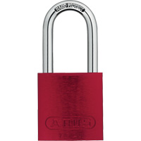 Safety Padlocks, Red, Keyed Alike, Aluminum, 1-1/2" Width Absolute Business Supply