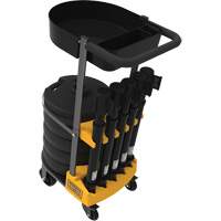 Chariot de transport avec plateau pour barri&egrave;re PLUS, 75' lo, M&eacute;tal, Noir Absolute Business Supply