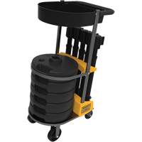 Chariot de transport avec plateau pour barri&egrave;re PLUS, 75' lo, M&eacute;tal, Noir Absolute Business Supply