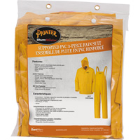 577 3-Piece Rain Suit, Polyester/PVC, 5X-Large, Yellow Absolute Business Supply