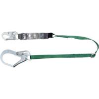 V-Series Lanyard, 6', Rebar Hook Center, Snap Hook Leg Ends, Polyester Absolute Business Supply