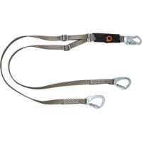 V-Series Tie-Back Lanyard, 6', Carabiner Center, Snap Hook Leg Ends, Polyester Absolute Business Supply