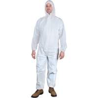Hooded Coveralls, Medium, White, Microporous Absolute Business Supply