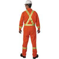 Combinaison non doubl&eacute;e haute visibilit&eacute;, Taille Petit, Orange Absolute Business Supply