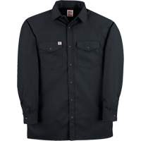 Chemise de travail en tissu crois&eacute; avec boutons-pression, Hommes, Petit, Noir Absolute Business Supply